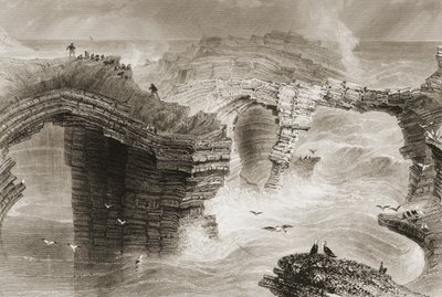 Ponts naturels près de Kilkee, Comté de Clare, Irlande, de 