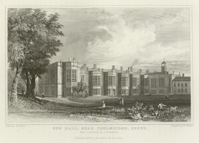 New Hall, près de Chelmsford, Essex, maintenant occupé comme un couvent - William Henry Bartlett