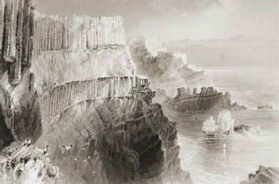 Plaiskin Cliff, près de la Chaussée des Géants, comté d