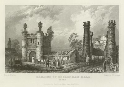 Vestiges de Beckenham Hall, Essex - William Henry Bartlett