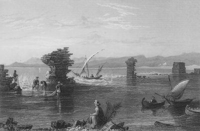 Vestiges du port de Tyr - William Henry Bartlett