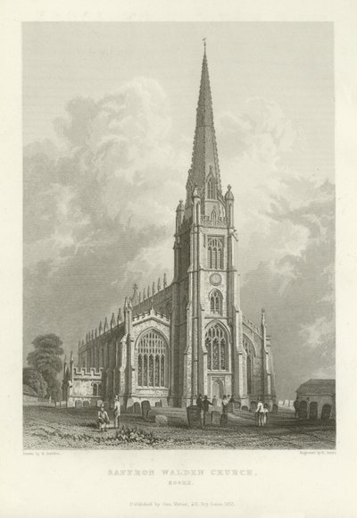 Église de Saffron Walden, Essex - William Henry Bartlett