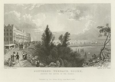 Terrasse de Southend, Essex, montrant l