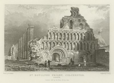 Prieuré de St Botolph, Colchester, Essex - William Henry Bartlett