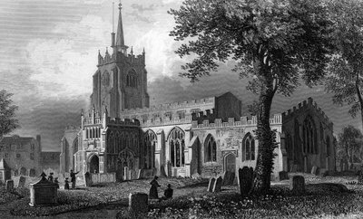 Église Sainte-Marie, Chelmsford, gravée par William Watkins, 1832 - William Henry Bartlett
