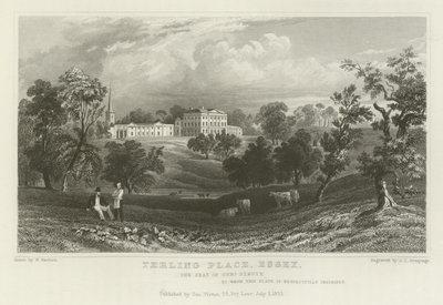 Terling Place, Essex, la résidence du général Strutt - William Henry Bartlett