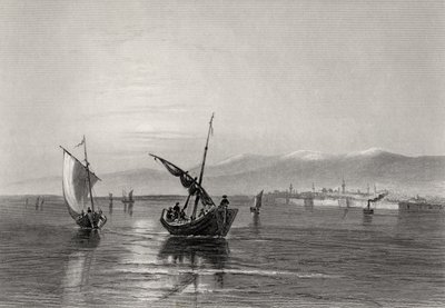 Les Balkans, Bulgarie, près de Widden, gravé par J. Godfrey - William Henry Bartlett