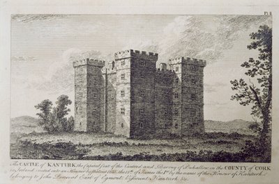 Le château de Kanturk, comté de Cork, Irlande dans les années 1800, de 