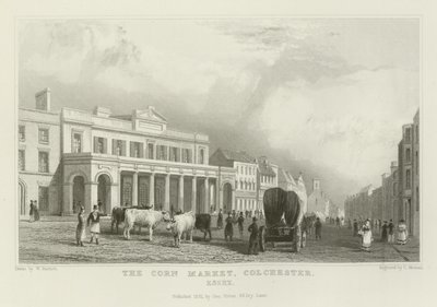 Le marché aux grains, Colchester, Essex - William Henry Bartlett