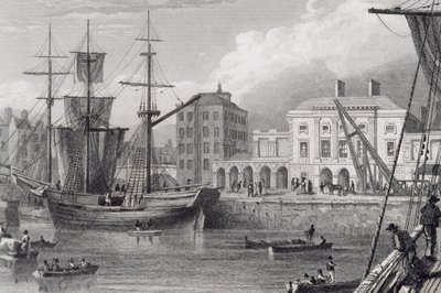 La Douane, Limerick, Irlande dans les années 1830, extrait de 