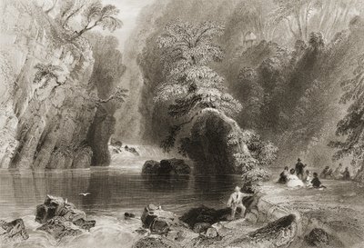 La rivière Dargle, comté de Wicklow, de 