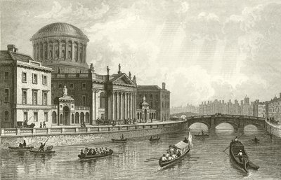 Les Quatre Cours de Justice, Dublin - William Henry Bartlett
