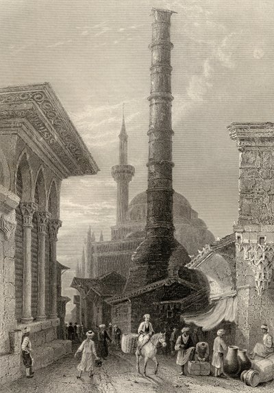 Le Tchernberle Tash, Constantinople, Istanbul, Turquie, gravé par J. Carter - William Henry Bartlett