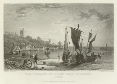 Le village de Leigh, près de Southend, Essex - William Henry Bartlett