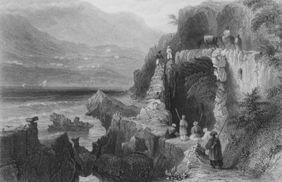Tombe de Saint Georges, baie de Kesrouan, Syrie, sur la route de Beyrouth à Tripoli - William Henry Bartlett