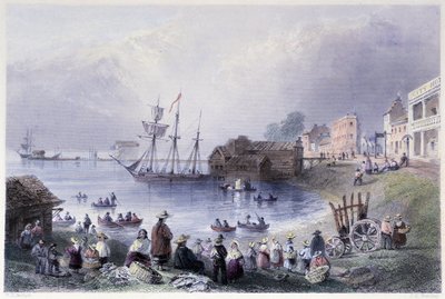 Premier marché de Toronto - William Henry Bartlett