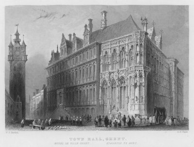 Hôtel de ville, Gand - William Henry Bartlett
