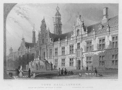 Hôtel de Ville, Leyde - William Henry Bartlett