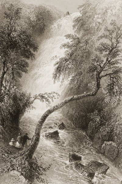 Cascade de Turc, comté de Killarney, Irlande, de 