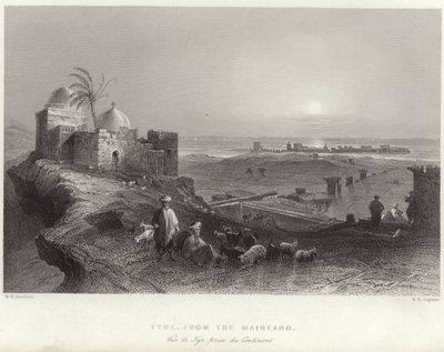 Tyr depuis le continent - William Henry Bartlett