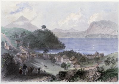 Vue de Georgeville et de son lac - dans « Canadian Scenery Illustrated » par William Henri Barlett, éd. George Virtue - William Henry Bartlett