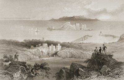 Vue du château de Howth, comté de Dublin, Irlande, de 