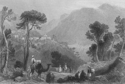 Village de Brumhanna, au Mont Liban - William Henry Bartlett