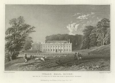 Weald Hall, Essex, la résidence de C T Tower, Esquire - William Henry Bartlett