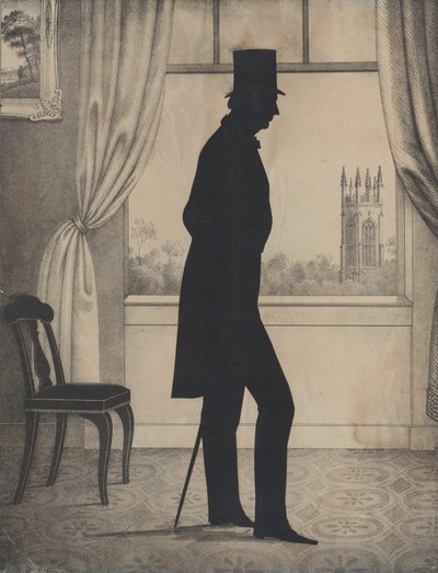 Silhouette de Nathaniel Babson de Gloucester, Massachusetts, 1828-83 - William Henry Brown