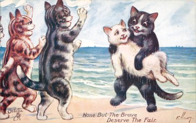 Carte postale humoristique de chat - William Henry Ellam