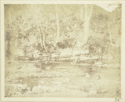 Un ruisseau de montagne qui coule au pied du château de Doune - William Henry Fox Talbot