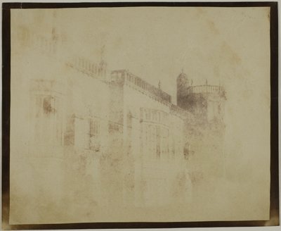 Abbaye de Lacock, façade sud vers la tour de Sharington - William Henry Fox Talbot