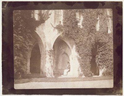 Révérend Calvert Jones assis dans les cloîtres, abbaye de Laycock, c.1847 - William Henry Fox Talbot