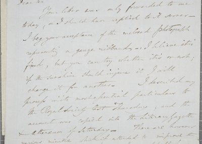 Lettre signée de William Henry Fox Talbot à James David Forbes, 1839 - William Henry Fox Talbot