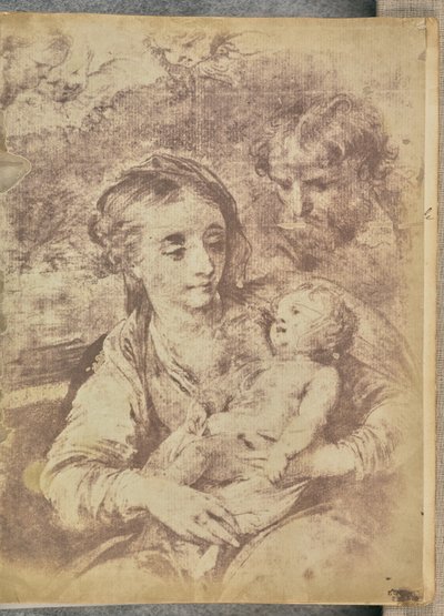 La Sainte Famille avec trois chérubins. - William Henry Fox Talbot