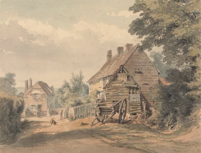Une rue dans un village de campagne - William Henry Hunt