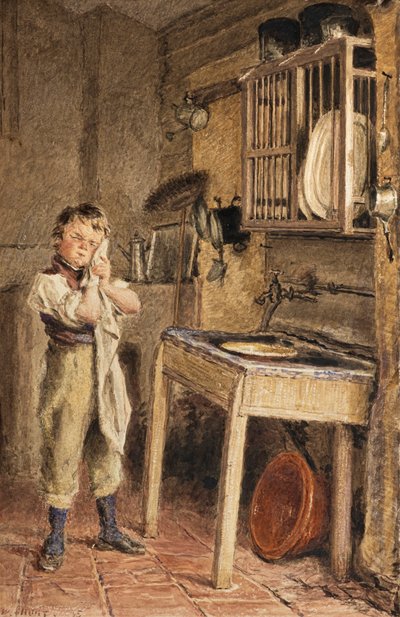Un jeune garçon se lavant à l
