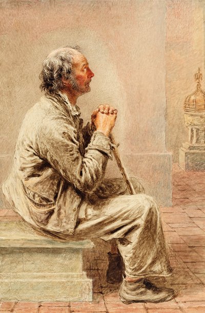Dévotion rustique, vers 1840 - William Henry Hunt