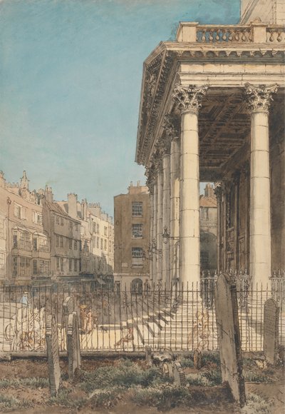 Le Portique de St. Martin-in-the-Fields - William Henry Hunt
