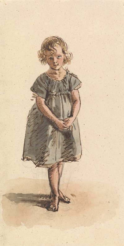 Jeune fille debout pieds nus - William Henry Hunt