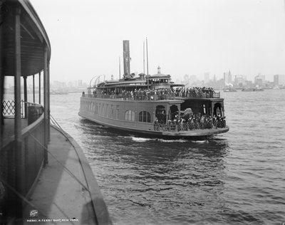 Un ferry, New York, c.1900 (photo n/b) - William Henry Jackson