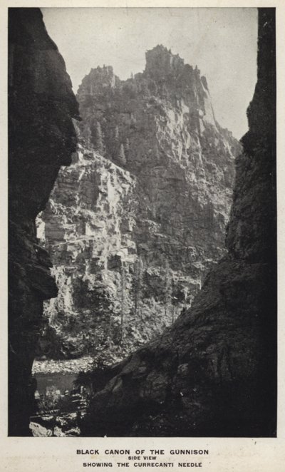 Canyons du Colorado : Black Canon du Gunnison, Vue Latérale, Montrant l