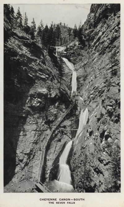 Canyons du Colorado : Cheyenne Canon, Sud, Les Sept Chutes - William Henry Jackson