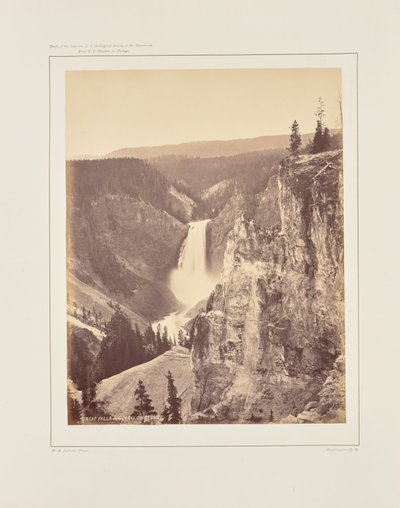 Chutes inférieures du Yellowstone, vue lointaine - William Henry Jackson