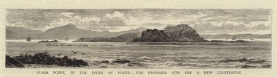 Fidra Point, dans le Firth of Forth, site proposé pour un nouveau phare - William Henry James Boot