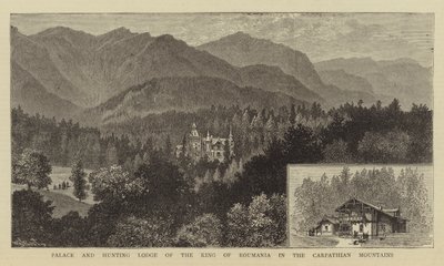 Palais et pavillon de chasse du roi de Roumanie dans les Carpates - William Henry James Boot