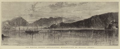 Mission anti-esclavagiste de Sir Bartle Frere, vue de Mascate, Arabie - William Henry James Boot