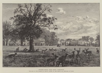 Studley Royal, près de Ripon, Yorkshire, la résidence du marquis de Ripon, visitée par le prince et la princesse de Galles - William Henry James Boot