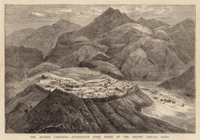 La campagne afghane, fort de Jugdulluck, scène des récentes raids Ghilzai - William Henry James Boot