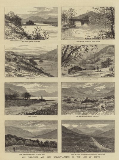 Le Chemin de fer Callander et Oban, vues sur la ligne de route - William Henry James Boot